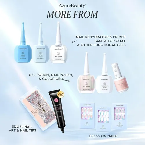 Kit Gel Uñas Jelly 6 Colores 15ml Azurebeauty