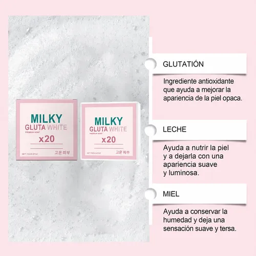 Jabón Corporal Con Leche Y Glutatión 70 G-1pack