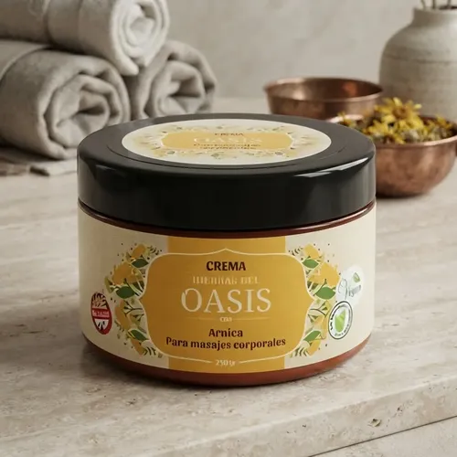 Crema Masajes Corporales Oasis 250gr Arnica Descontacturante