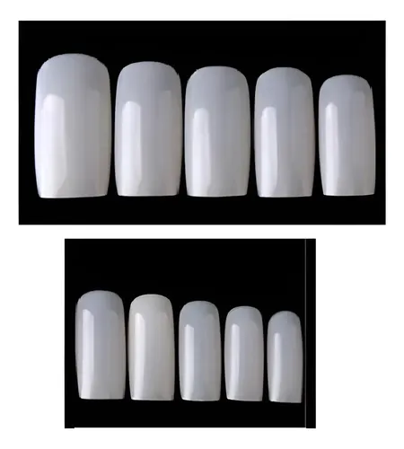 100 Uñas Naturales Postizas Enteras Rectas Y Pegamento