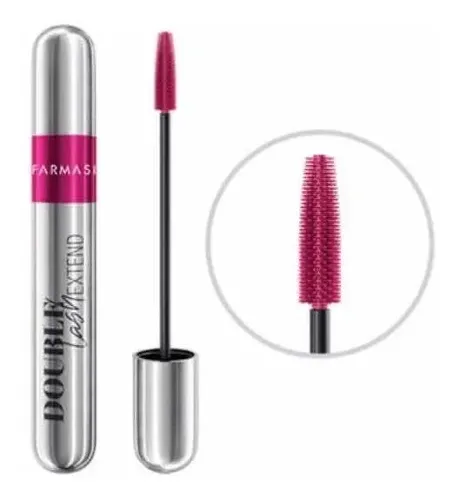 Máscara Pestañas Farmasi Double Lash Extend Negro Voluminizador Hipoalergénico