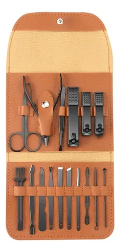 Set Manicura Y Pedicura 16 Piezas Acero Inoxidable