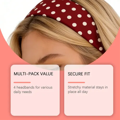 Diadema Elástica De Lunares For Yoga 1ud