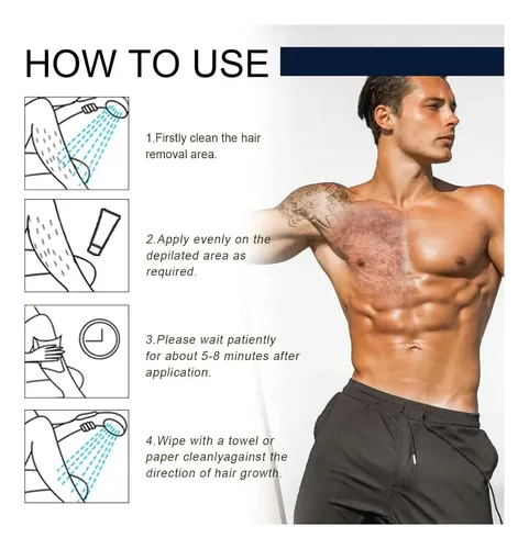 Crema Depiladora Íntima Para Hombres, No Pain, Segura,