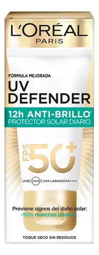 Crema Facial L’Oréal Paris Uv Defender Anti Brillo Fps 50 + X 40g para todo tipo de piel