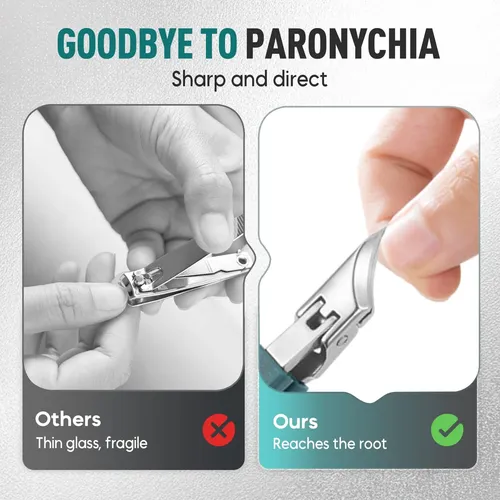 Wide Jaw Opening Anti Splash Slanted Nail Clipper, Upgrade