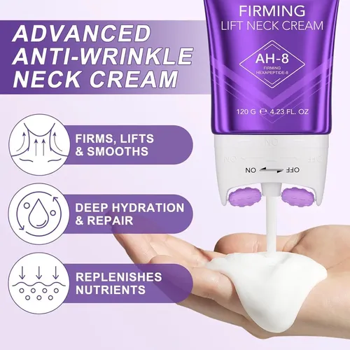 Crema Reafirmante Para El Cuello Ah-8 Con Rodillo