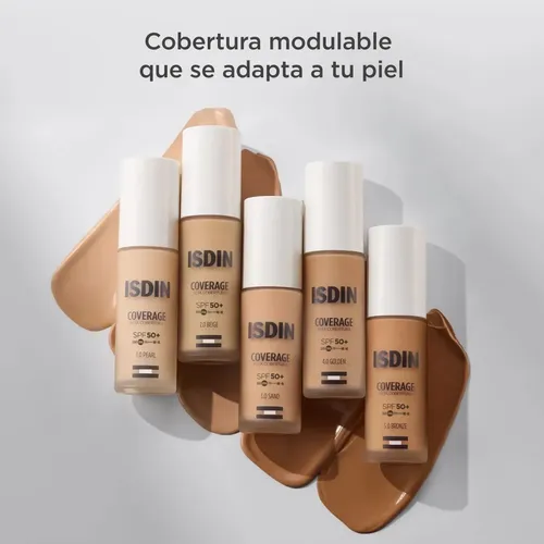 Base Maquillaje Isdin Coverage 5 Bronze Spf50 30ml Bronce