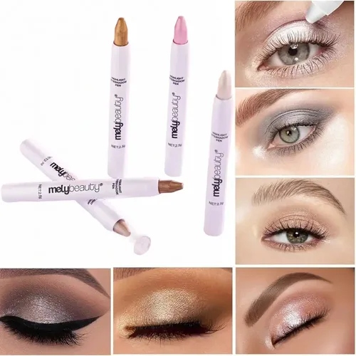 X4 Tonos Lápiz Sombra Iluminador Ojos Mely Beauty Highlight