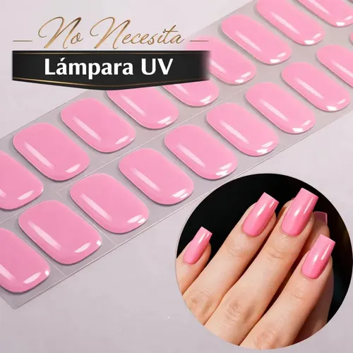 Tiras De Uñas de Gel Premium 22u Autoadhesivas – No Necesitan Lámpara Uv – Borgoña
