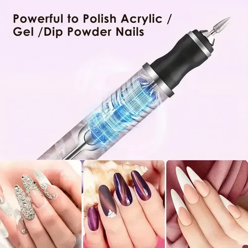Pulidora Eléctrica Inalámbrica Para Uñas Con Accesorios
