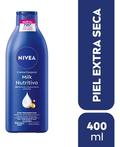 Crema Corporal Nivea Milk Nutritiva Piel Extra Seca 400ml