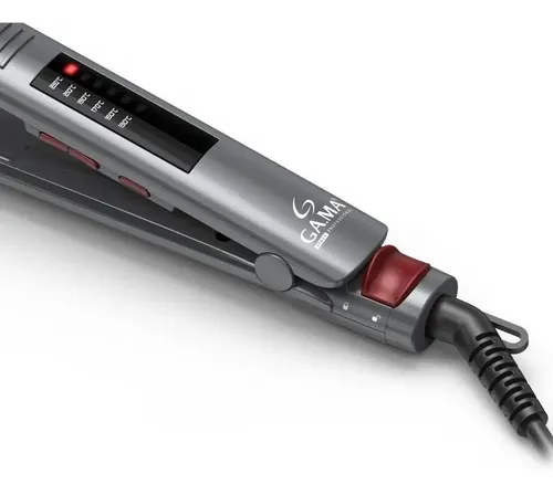 Planchita De Pelo Gama Elegance Led Titan Keratin Premium Color Gris Claro