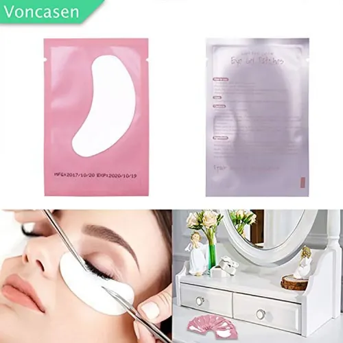 Set De 100 Pares De Almohadillas De Gel Para Extensiones De