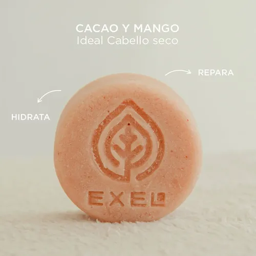 Shampoo Solido Cacao Y Mango Cabello Seco Exel Green Line