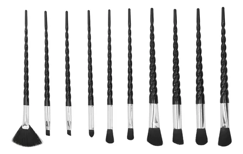 Set De Brochas Cosméticas, 10 Unidades, Polvo De Maquillaje