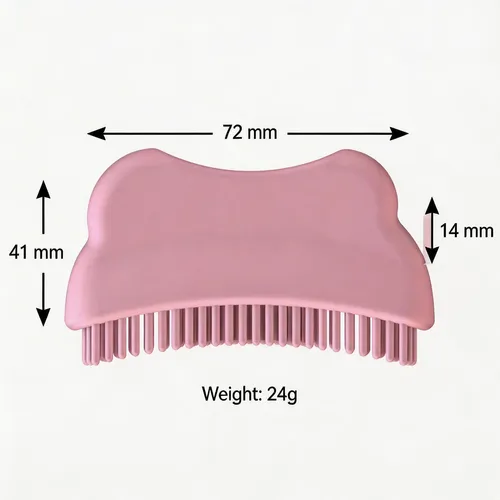 Cepillo Facial De Contorno De Silicona Pink
