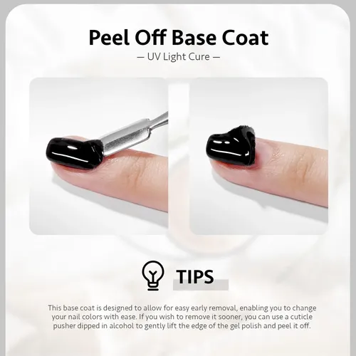 Conjunto Gel Top Coat Y Base Coat Peel Off Gaoy 16ml 2 Pcs