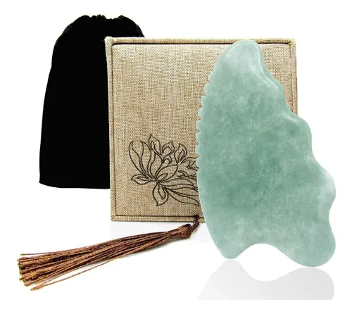 Herramienta De Masaje Facial Gua Sha Jade Stone Para Rostro