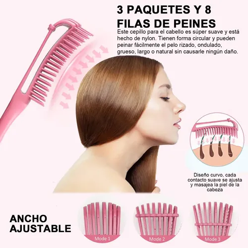 Set De 4 Cepillos De Peluquería Cepillo Para Cabello