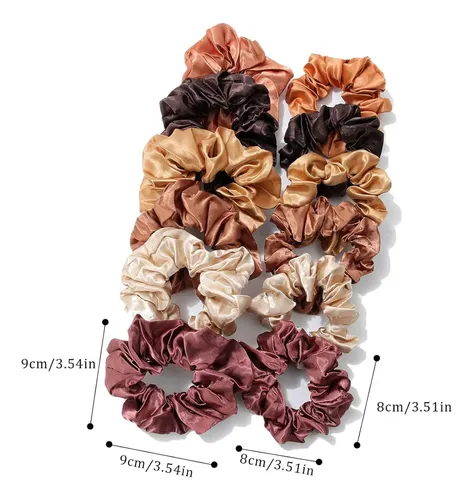 12 Piezas De Scrunchies Y Cintas Para El Cabello Accesorios