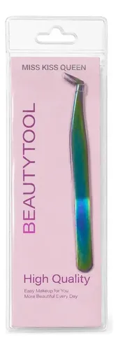 Pinza Cejas Y Pestañas Acero Inoxidable Punta Curva