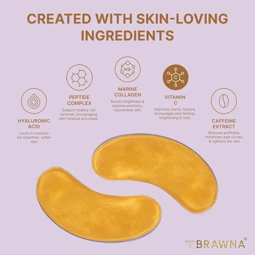 Mascarilla Hidrogel Brawna Con Vitamina C Y Cafeína