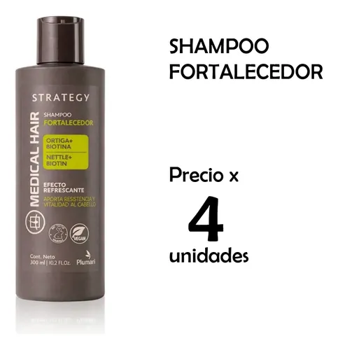 Shampoo Strategy Fortalecedor Para La Caída X 300 Ml