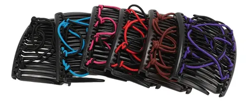 Wg Pinzas Elásticas For El Cabello, Paquete De 6 Peines,