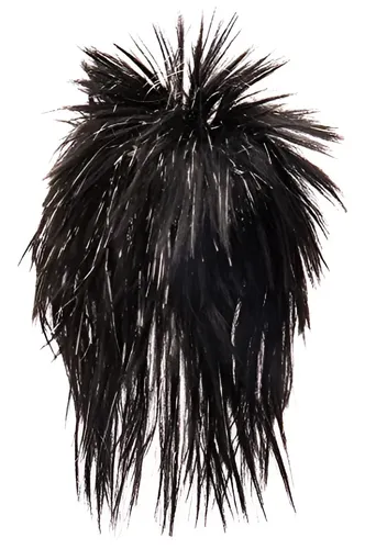 Peluca Cotillon Estilo Tina Turner Negro/plata Sintetica