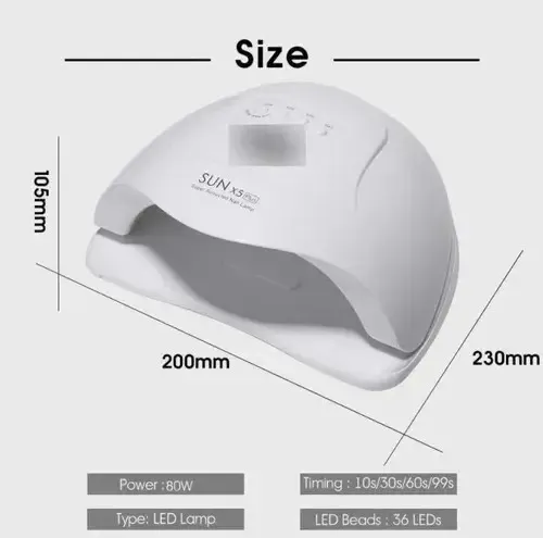 Cabina Uv/led Sun X5 Max 80w Uñas Esculpidas Gelificadas