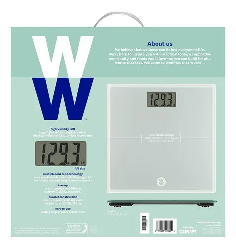 Báscula De Baño Digital Conair Weight Watchers Glass
