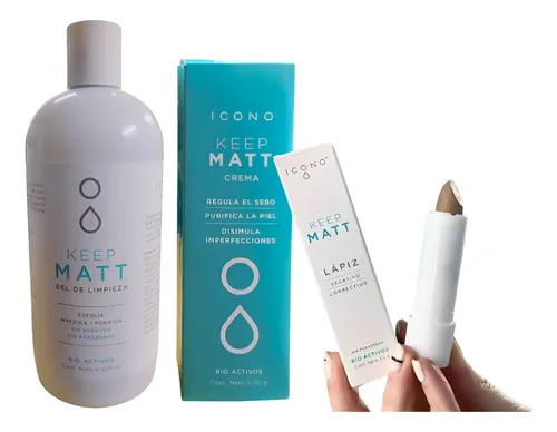 Gel Limpieza 500ml Crema 70g Lapiz Secativo Keep Matt Icono