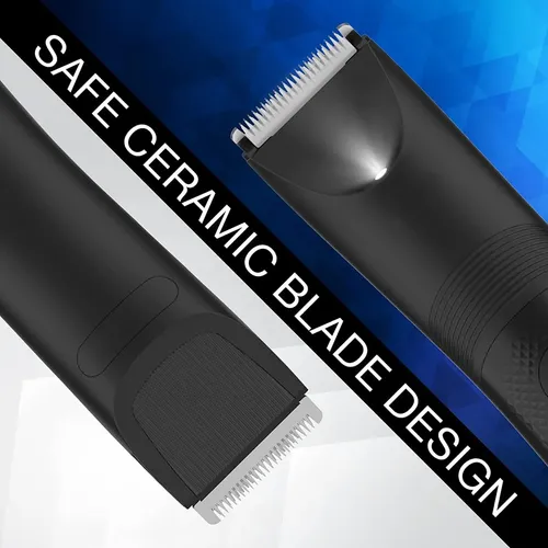 Recortadora Corporal Eléctrica Hombre Luz Led Negro