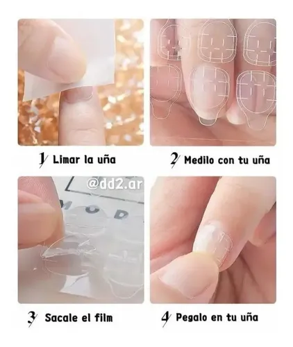 Sticker Adhesivo Pegamento Para Tips Uñas Postizas Cinta