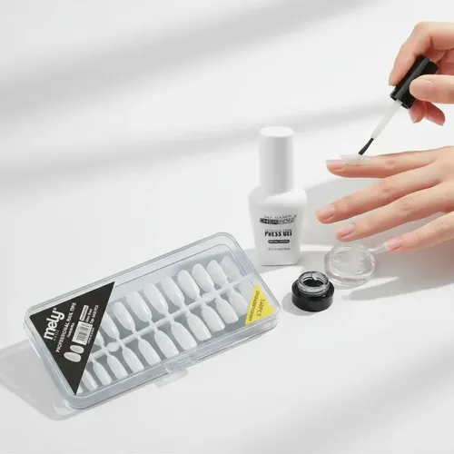 Tips Para Soft Gel Matte Cortos + Press Cherimoya 15ml Matte Redondos