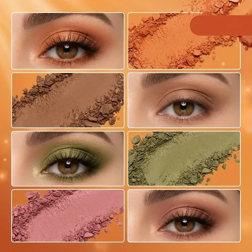 Paleta Sombras Para Ojos 54 Tonos Gama Calabaza Atardecer