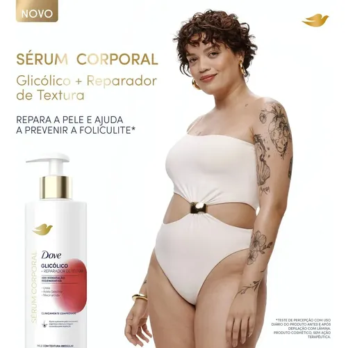 Sérum corporal hidratante con glicólico Dove y reparador de texturas 380 ml