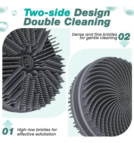 Exfoliador Corporal De Silicona Manmihealth 2 Pcs Doble Cara