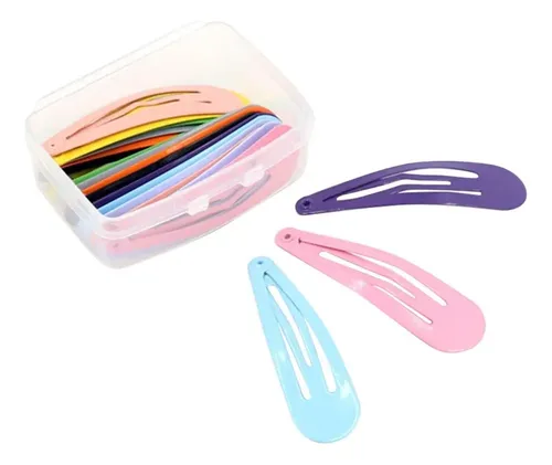 D Pinzas Para El Pelo Colores Puros Mezclados, 10 Unidades