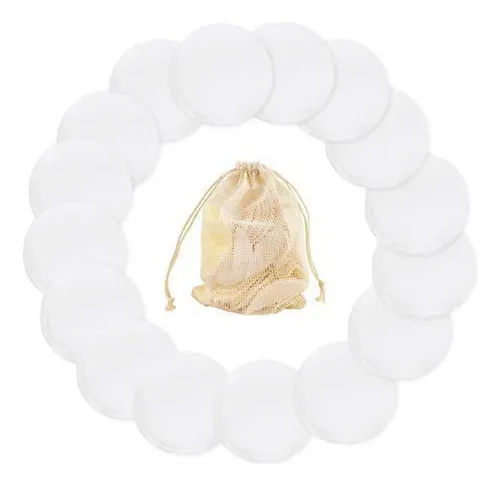 10 Almohadillas Redondas De Algodón Reutilizables Para Maqui