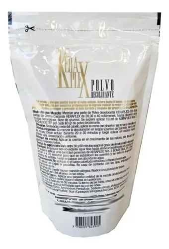 Polvo Decolorante Profesional Keraplex Bellissima Cabellos Tono 9 Tonos