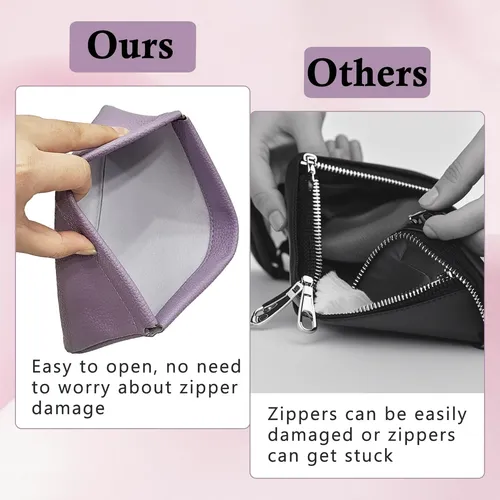 Set De 3 Bolsas De Maquillaje Hapforever, Color Morado, Cier
