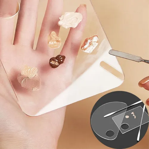 Paletas De Maquillaje Para Mezclar Bases, 5 Unidades, Paquet