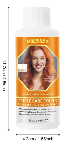 Shampoo Colorante Naranja Para Canas Y Cabello Decolorado 12 Orange