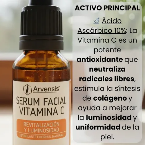 Vitamina C Líquida 10% 50c Arvensis, Luminosidad Brillo