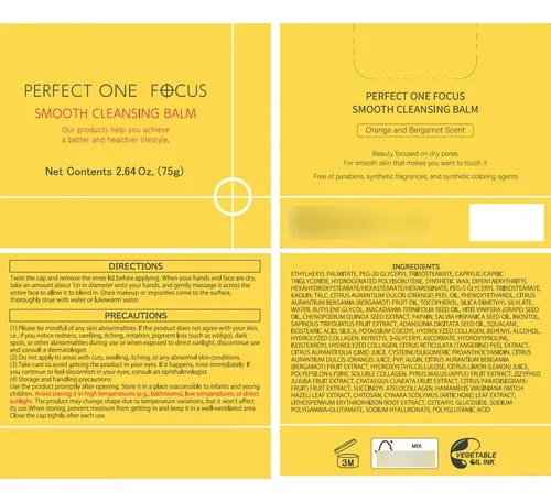 Bálsamo Limpiador Para La Piel Perfect One Focus Smooth 150