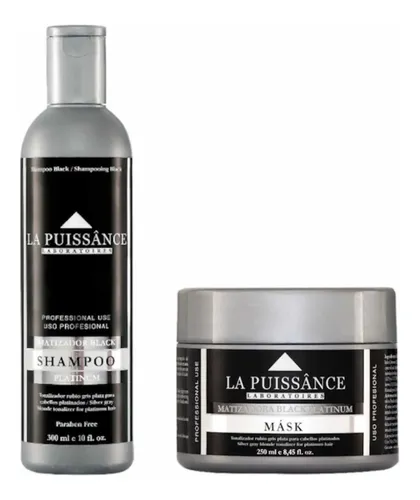 Kit Shampoo Y Máscara Negra/black Matizadora La Puissance