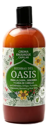 Acondicionador para caspa, caída y seborrea Oasis, sin parabenos – Apto veganos
