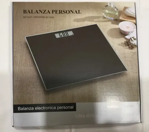 Balanza Personal Digital Electronica Baño Ultra Slim Color Negro
